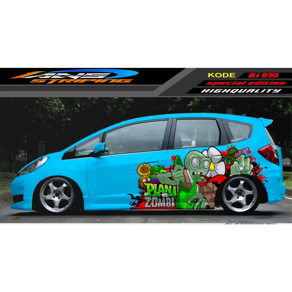 STIKER DECAL MOBIL HONDA JAZZ, SIGRA, YARIS, SWIFT / DECAL MOBIL / DECAL STICKER MOBIL ANIMASI