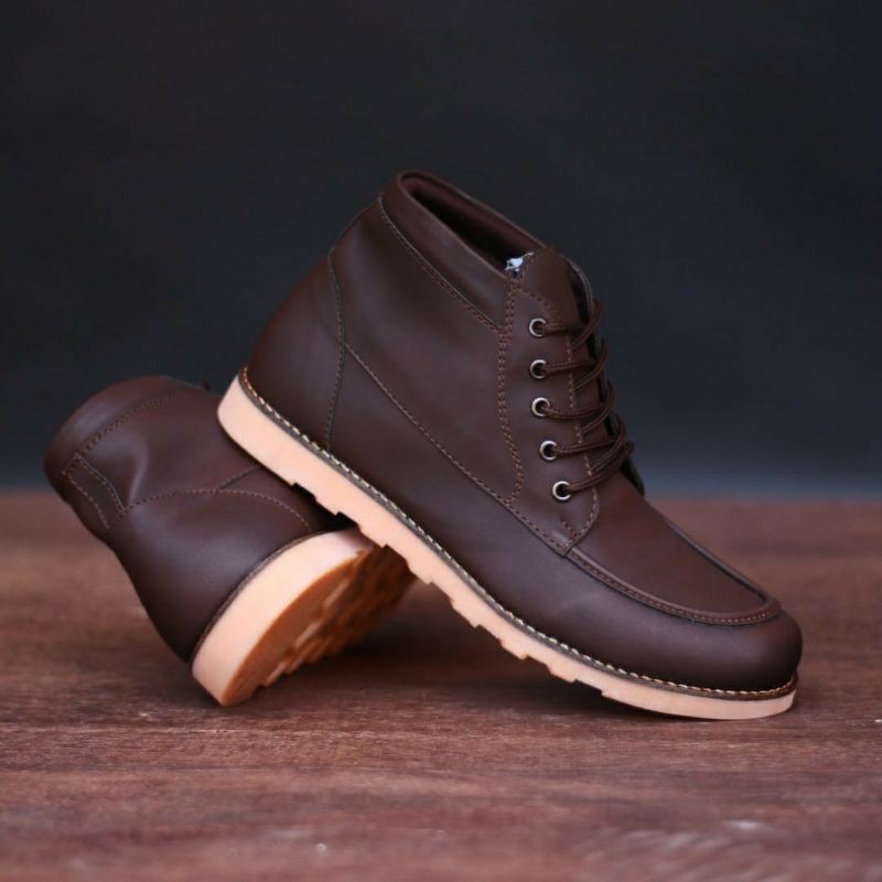 CRAFTS - Sepatu Boots Hitam Formal Pantofel Kerja Pria