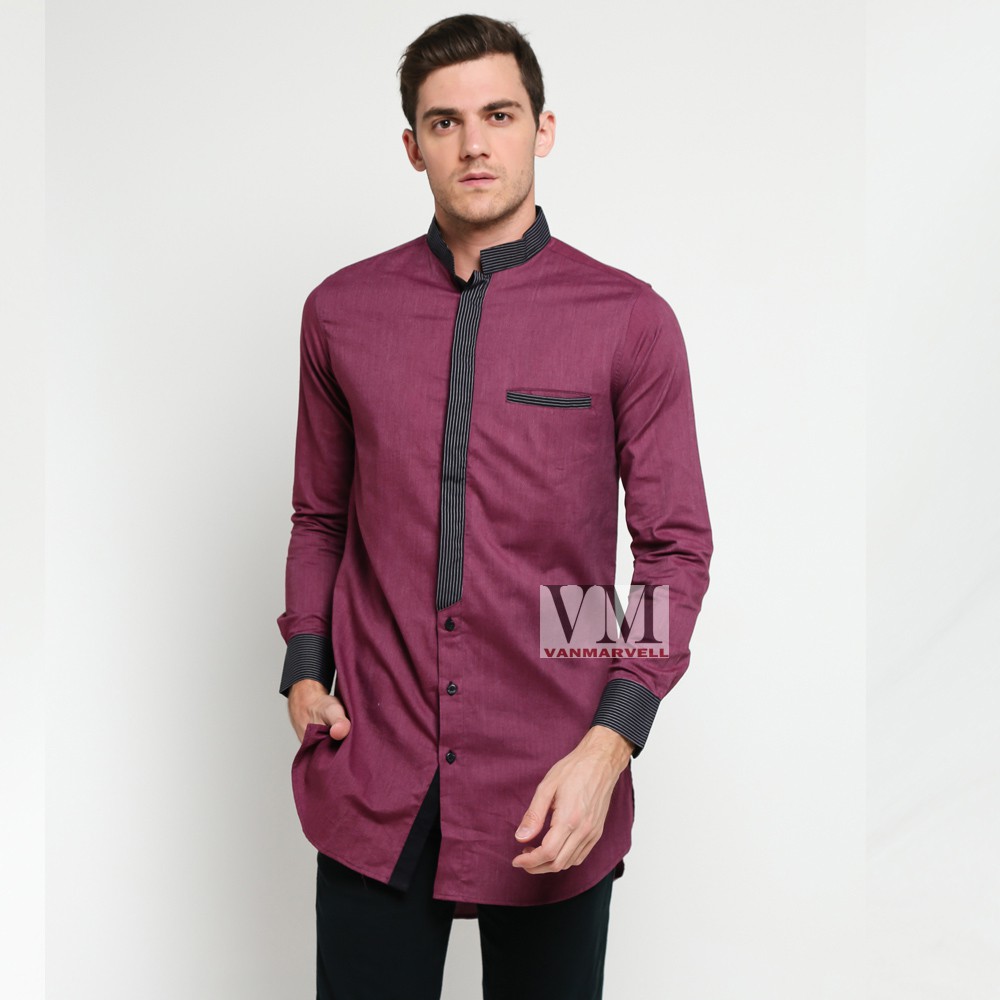 VM Gamis Jumbo Baju Koko Muslim Merah Maroon