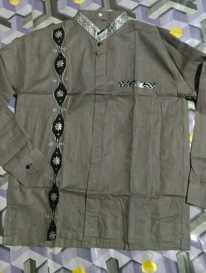 Kemeja Koko Pria Gus Azmi Kombinasi Batik Bordir Murah Berkualitas Batik Ipnu Ippnu Terlaris