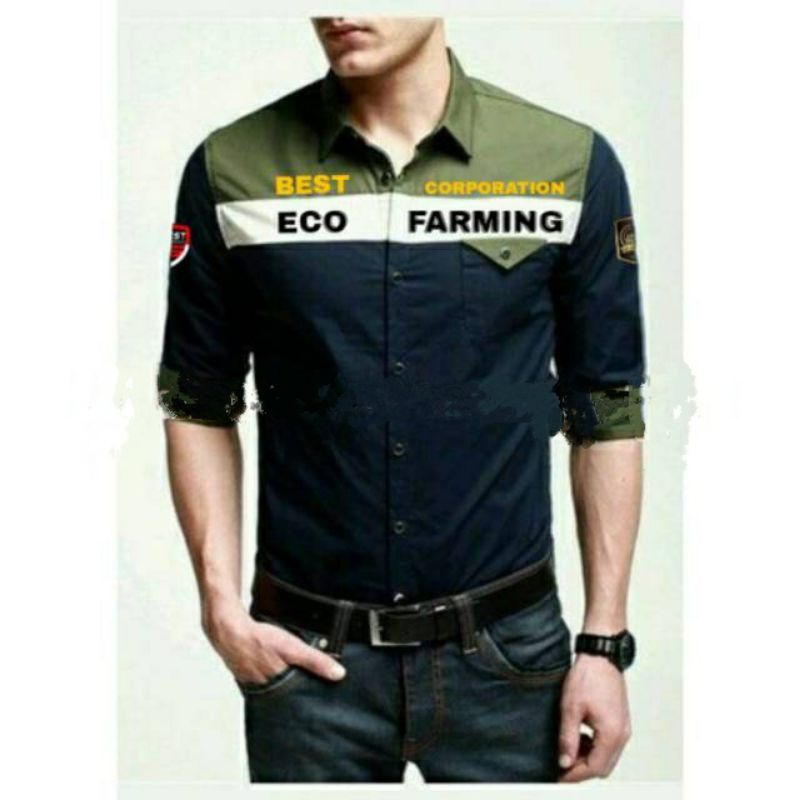 kemeja eco farming#kemeja best.