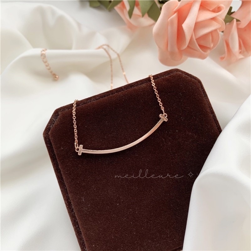 Kalung Wanita Korea Fashion Titanium Anti Karat Mutiara Liontin Necklace S925 Sterling Silver Gold S