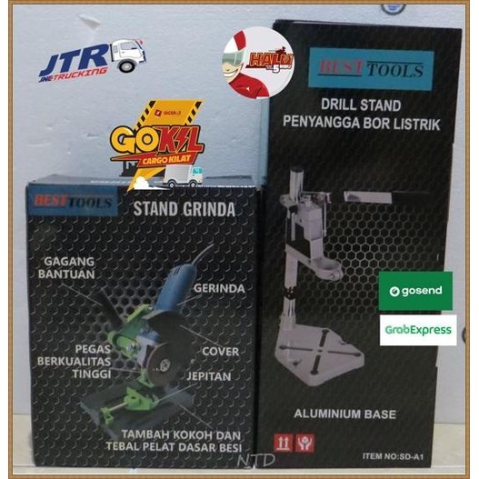 Paket Dudukan Bor Plus Dudukan Gerinda Drill Stand Grinder Stand