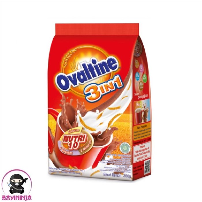

OVALTINE 3 in 1 Susu Bubuk Cokelat 300 g T-Ninjabayi 01