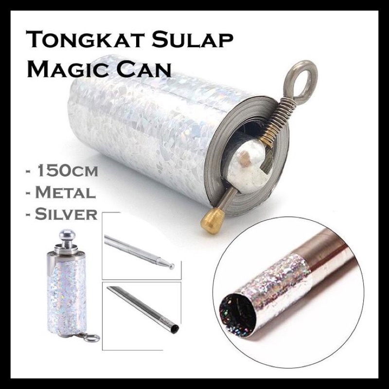 Tongkat sulap ajaib bahan metral silver