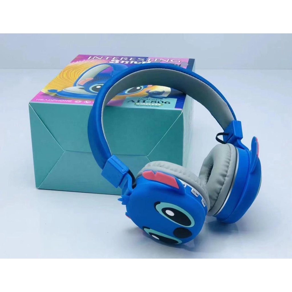 AH-806 Headphone Bando Bluetooth Karakter LILO N STITCH