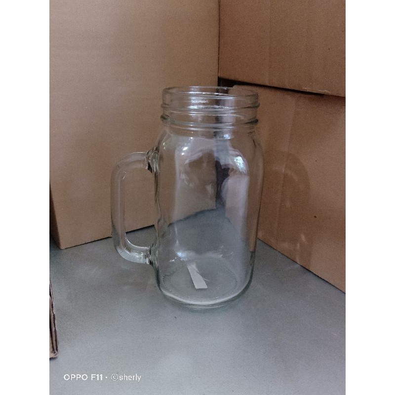 MUG JAR KACA  CANGKIR GELAS TANPA TUTUP BESAR DJ-22