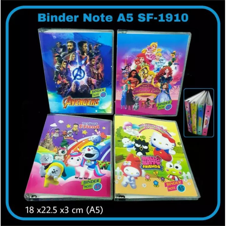 

AS888 - Map Binder / Binder Note Fancy Karakter Kartun Ukuran A5