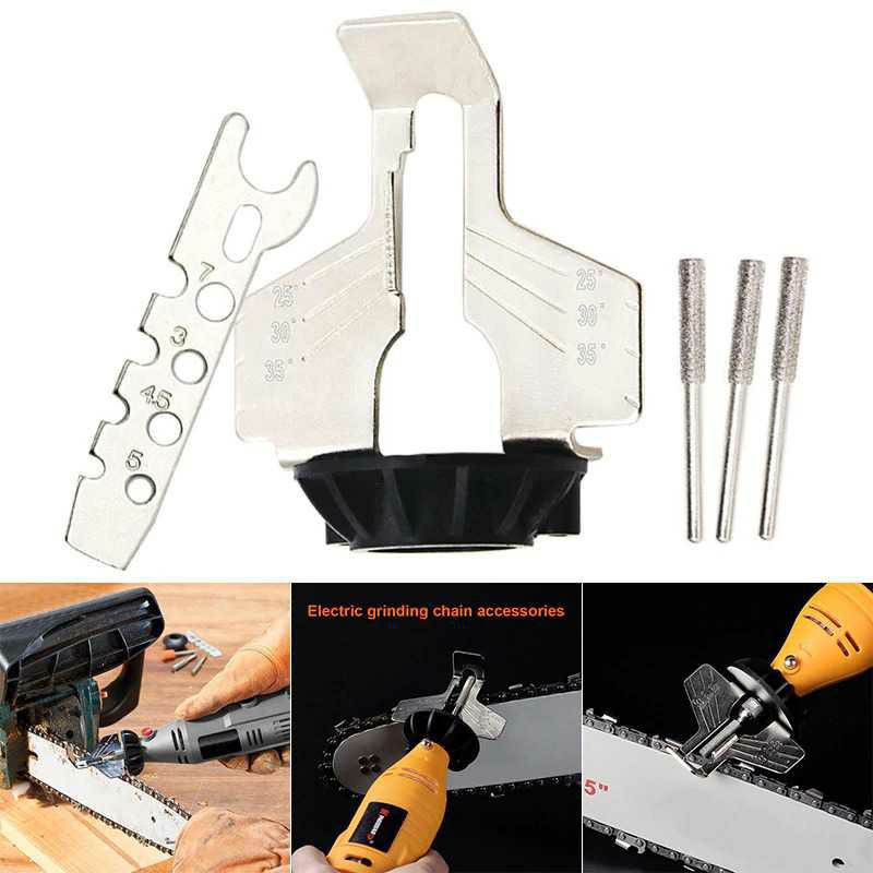 Set Mata Bor Pengasah Pisau Gergaji Senso Mini Grinder Asah Chainsaw Sharpening Tool