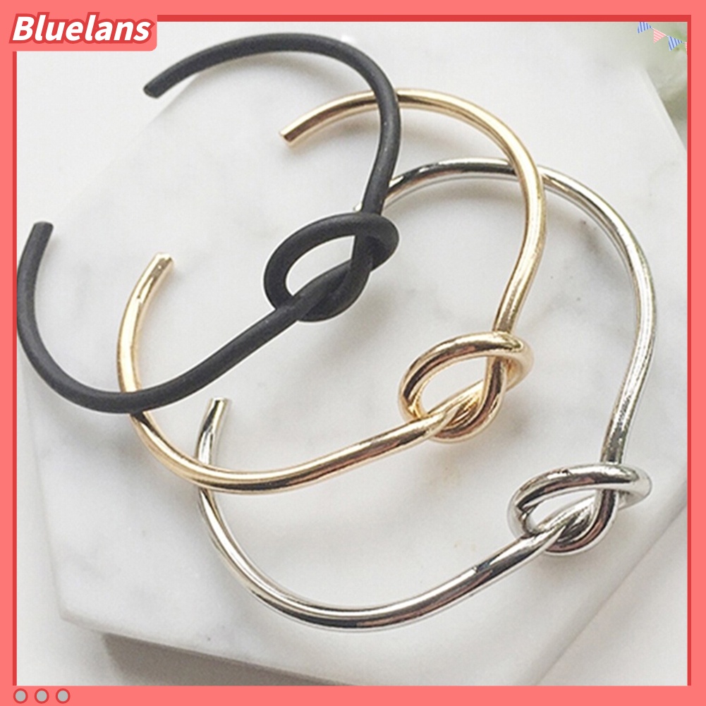 Gelang Fashion Wanita: Perhiasan Bergaya Elegan Sederhan Model Terbuka Tali Simpul Dapat Diatur