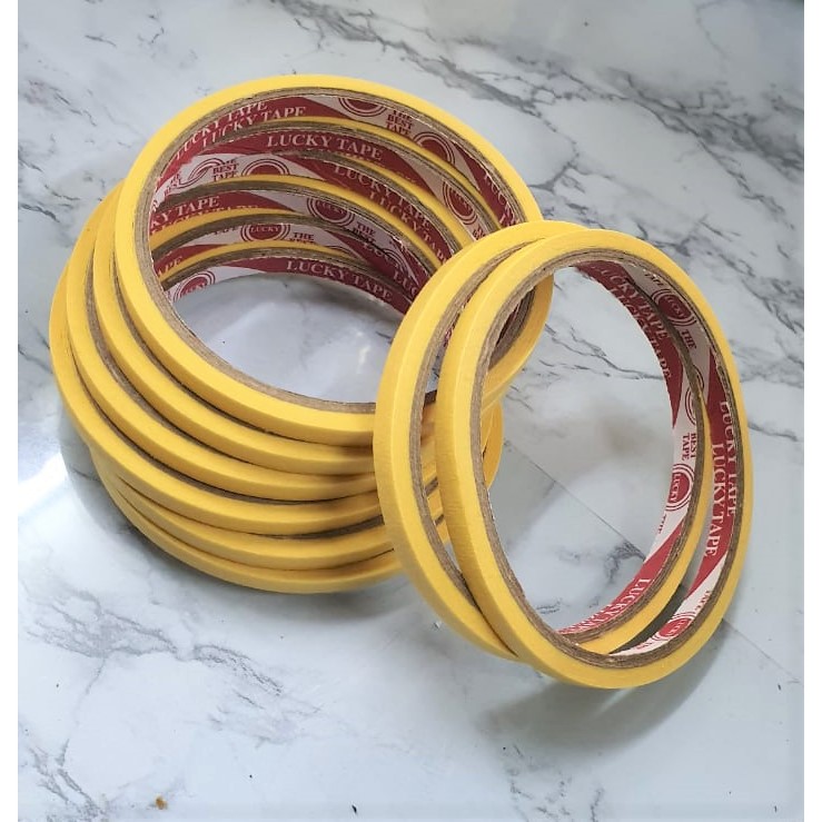 

Lakban Kertas Masking Tape 6mm x 21m 1/4" Inch Sazanami isolasi kertas LK