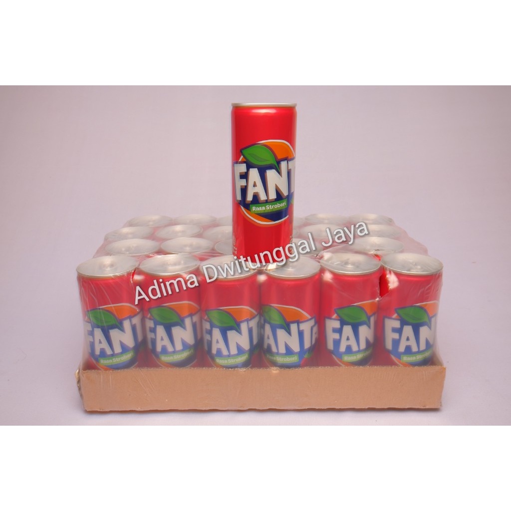 Fanta Strawberry Can / Fanta Stroberi Kaleng 24 x 250 ml - Karton