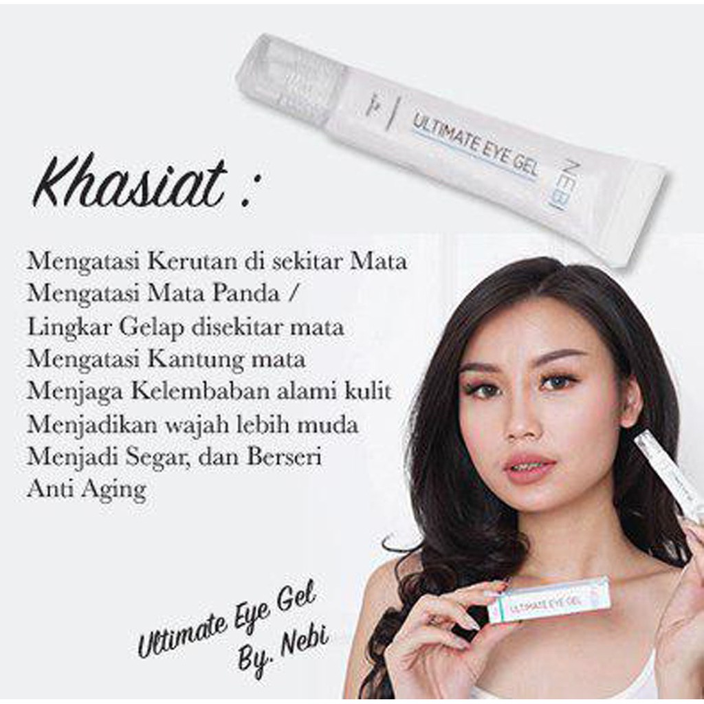 Eye Gel Ultimate by nebi Mengatasi, Menyamarkan Kantung Mata, Mata Panda, Kerutan Wajah Wanita Pria.