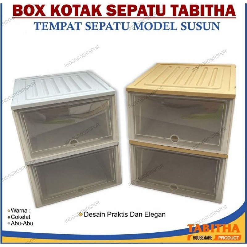 Box Kotak Sepatu Tempat Sepatu Model Susun Tabitha