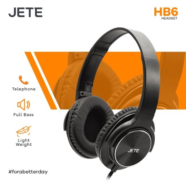 Headset Headphone JETE HB6  Noise Cancelling - Garansi 2 Tahun Rusak Tukar Baru