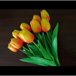 Bunga Tulip Latex Artificial Tulip Hiasan Palsu Plastik Bunga Tulip Latex Artificial Tulip Hiasan Palsu Plastik