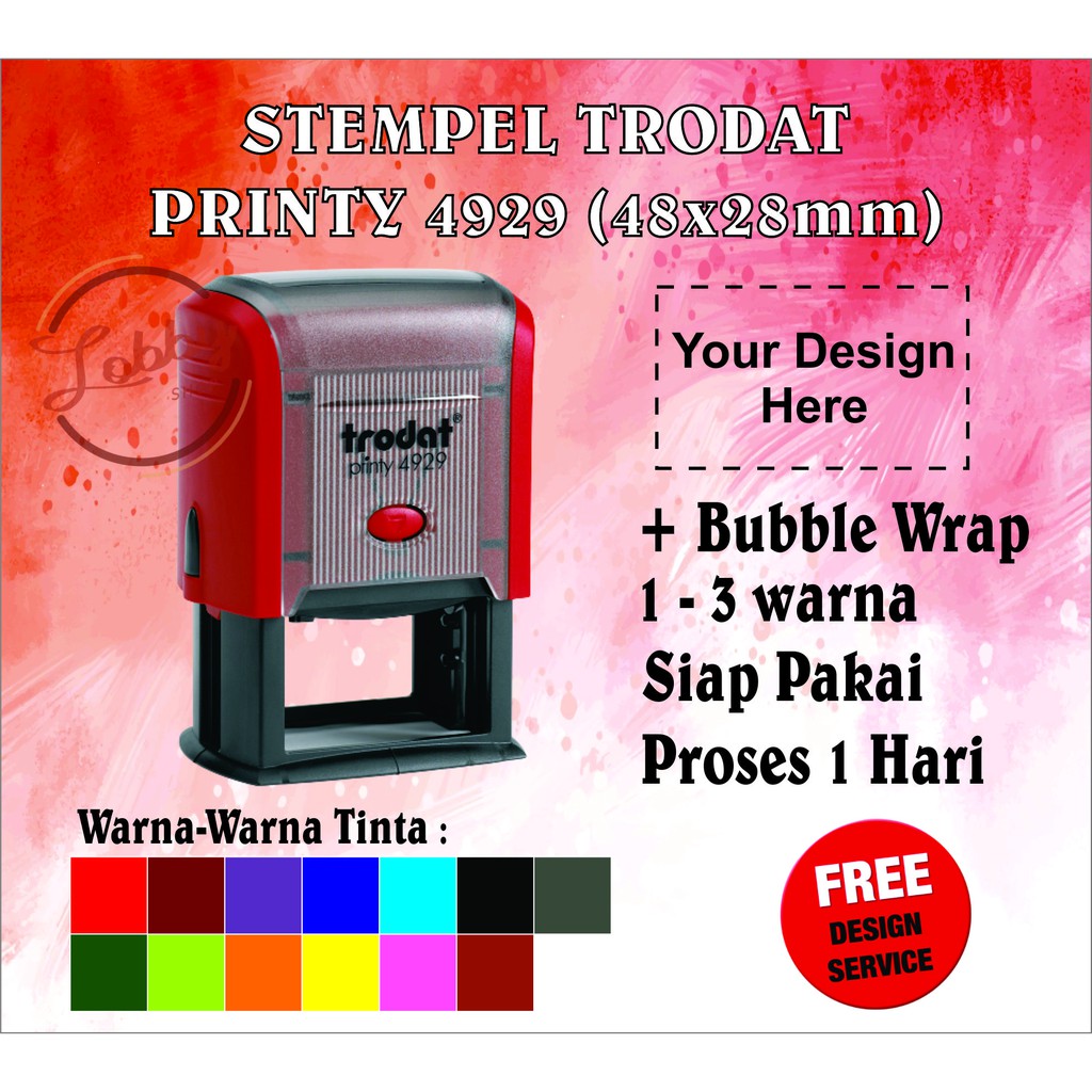 

Stempel Trodat 4929(48x28mm) Stempel Perusahaan Stempel Toko Stempel 2 - 6 warna | Tanda Tangan