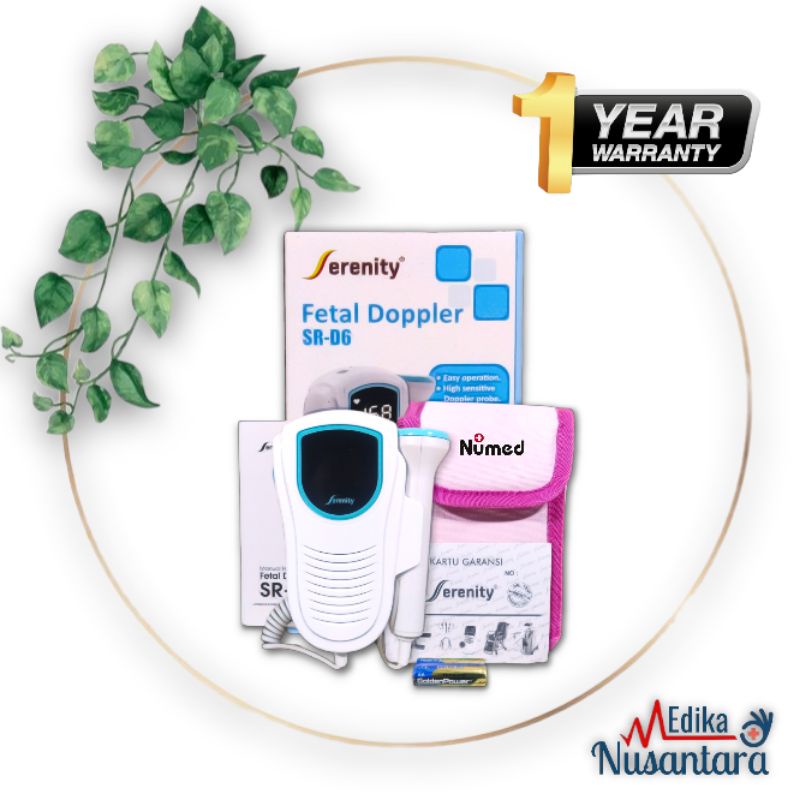 Fetal Doppler LCD Original Serenity SR-D6 Alat Diagnostik Denyut Jantung Bayi Bergaransi Resmi 1 Tahun