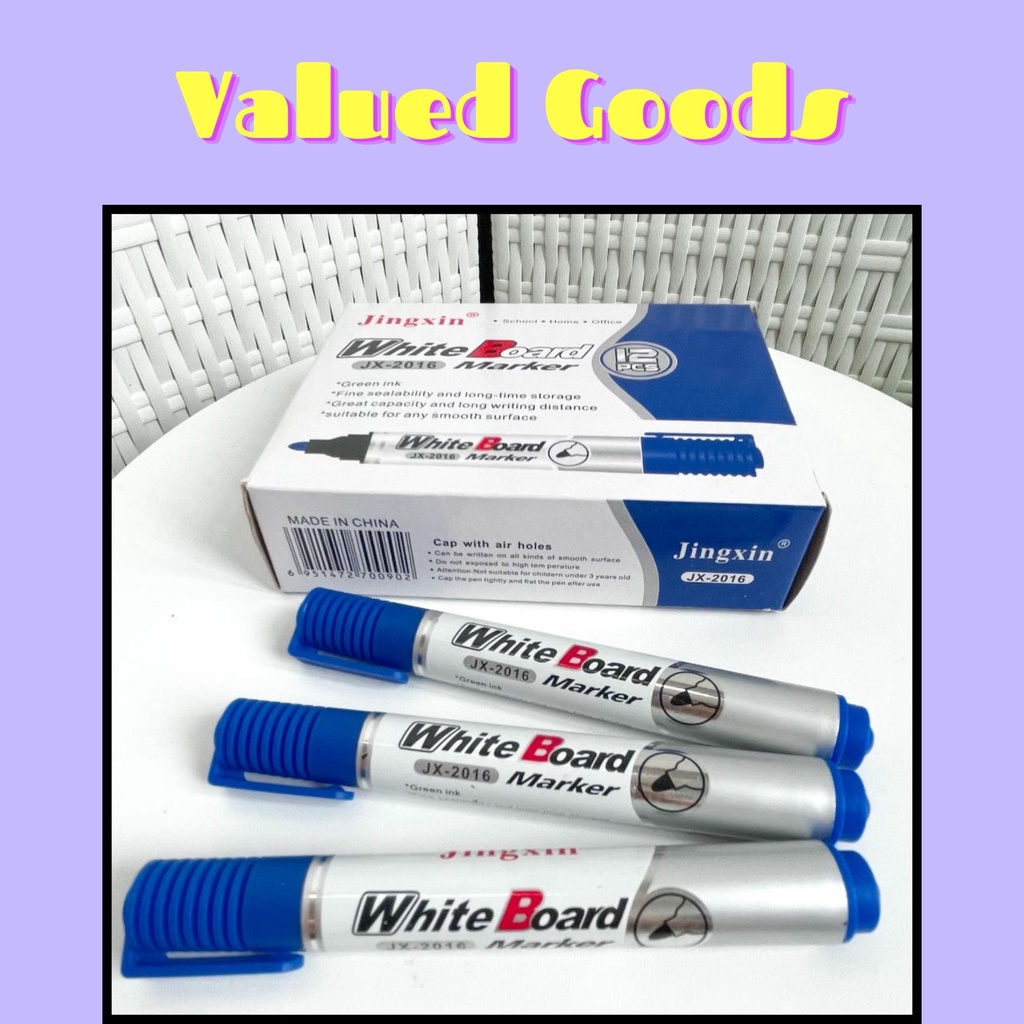 

SPIDOL BOARDMARKER JINGXIN WARNA BIRU ALAT TULIS PAPAN TEBAL BAGUS AWET MUDAH DIHAPUS MURAH