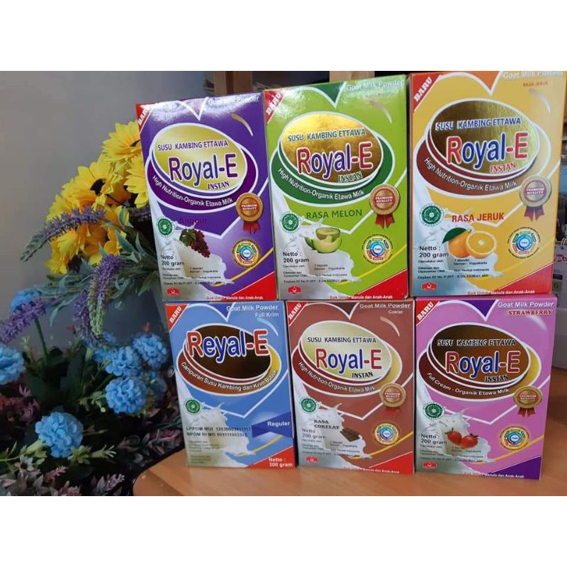 

susu Royal-E / Reyal-E, susu kambing etawa, susu etawa, susu gemuk, 1kg muat 5pcs