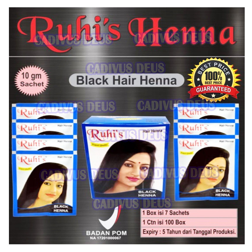 SEMIR RAMBUT - INSTANT PEWARNA RAMBUT -  SEMIR KERAMAS - HENNA - BPOM ORI - HITAM