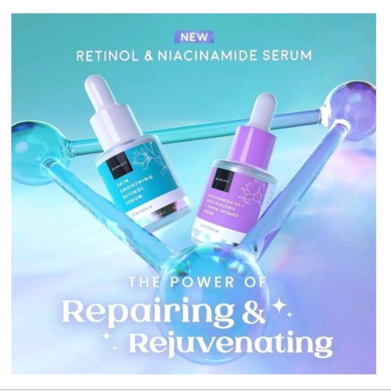 SALE !! SCARLETT BRIGHTLY EVER AFTER SERUM SKIN SMOOTHING RETINOL DAN NIACINAMIDE 5% BETA GLUCAN