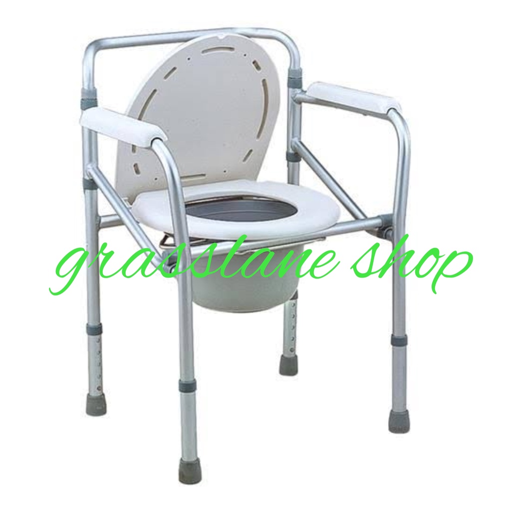 Kursi BAB / Commode Chair Tanpa Roda Lipat untuk manula lansia