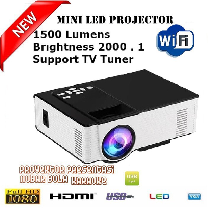 Mini Projector Hiplay Vs314 Wifi Anycast With Tv  Tuner Home Theater Proyektor Infocus Nobar Bola