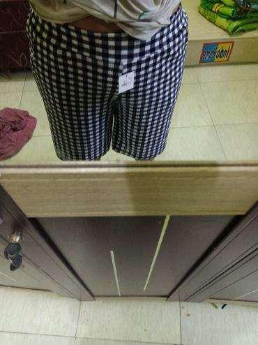 Celana Pendek Santai Wanita Celanapendek Dewasa Saku Bibir 7/8 Waffle Wafer Melar Nyaman [random]