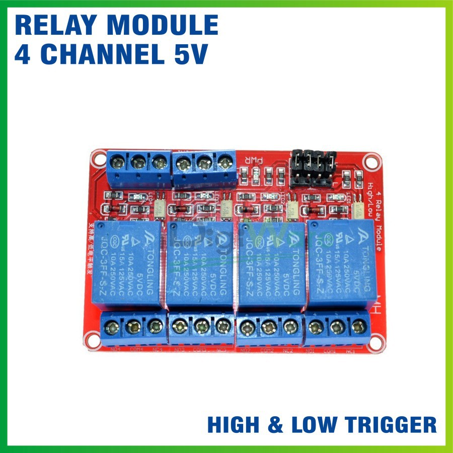 Relay Module 4 Channel 5V High and Low Trigger | relay Modul 5V 4 channel