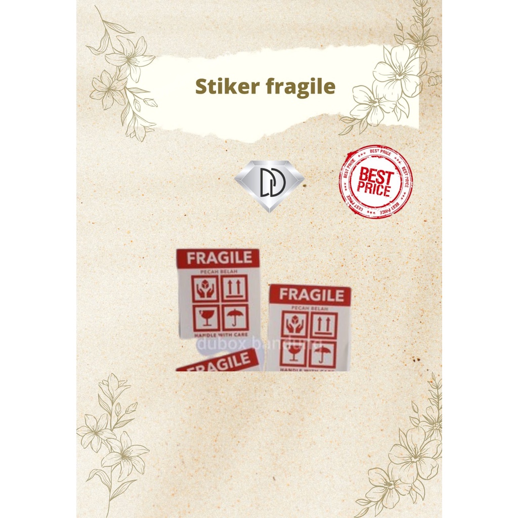 

1 pak = 10 pcs STIKER FRAGILE, Stiker tempel awas pecah STIKER TEMPEL FRAGILE