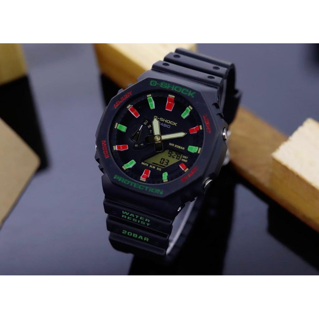 Jam Tangan Pria G-SHOCK Casio GA-2100 Rubber GSHOCK Dual Time