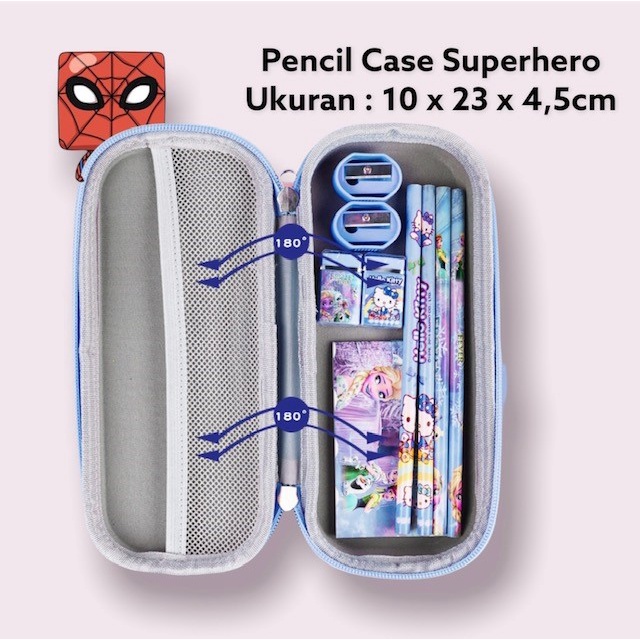 Tempat Pensil Kotak pensil Tepak 3D Timbul Hardtop Pencil Case Motif Mobil Murah-8