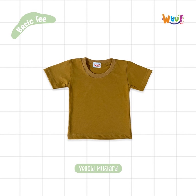 BASIC TEES WUUF KIDS/KAOS OBLONG POLOS COTTON BABY