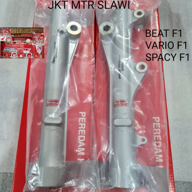 tabung shock breaker depan beat f1, vario f1, scoopy f1, spacy f10silver ori honda ahm asli honda