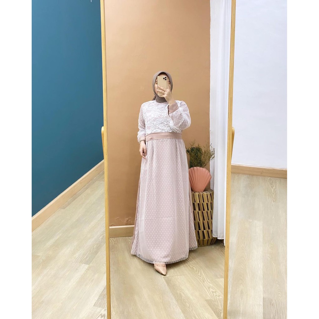 Dyana Tile Dress/Dress Tile Ld 110/Dress Tile Brukat/Dress Lace Import/Dress Tile Lebaran