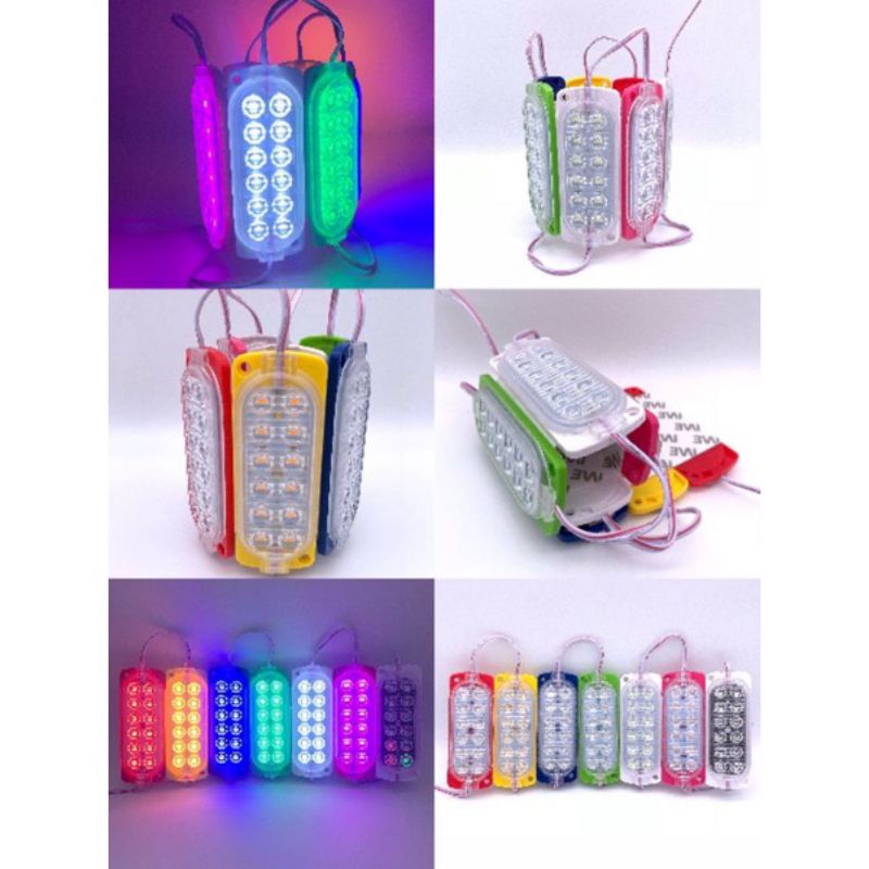 led ultrasonic 12 mata warna 12 - 24 volt