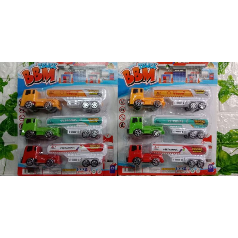 Mainan anak mobil Truck BBM Set 3Pcs