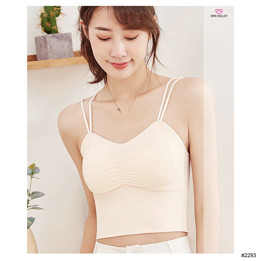 (COD) OH Fashion Tank Top Bra With Cup BH Singlet Wanita Import  #2293 🟠