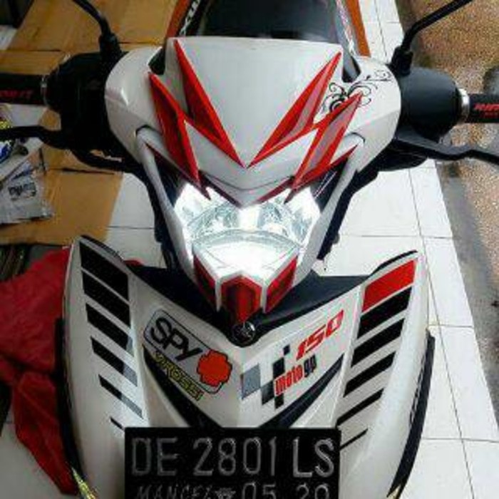 cover lampu mx king + visor