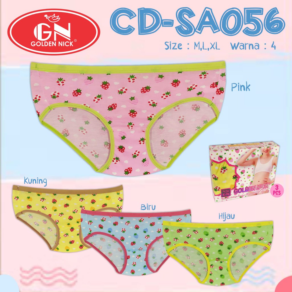 (1pcs) Cd Anak Golden Nick Girl 056 Cewek Motif | Celana Dalam Anak Cewek |tx