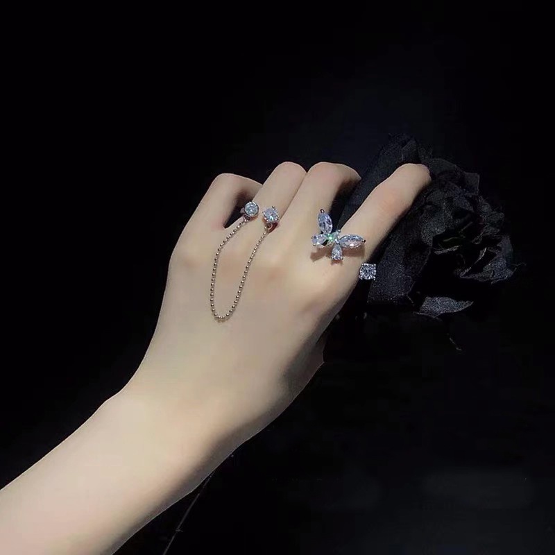 Cincin Model Terbuka Desain Kupu-Kupu