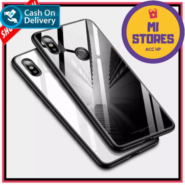 Case Xiaomi Redmi Note 7 Luxury Glass Case Premium Hard Case