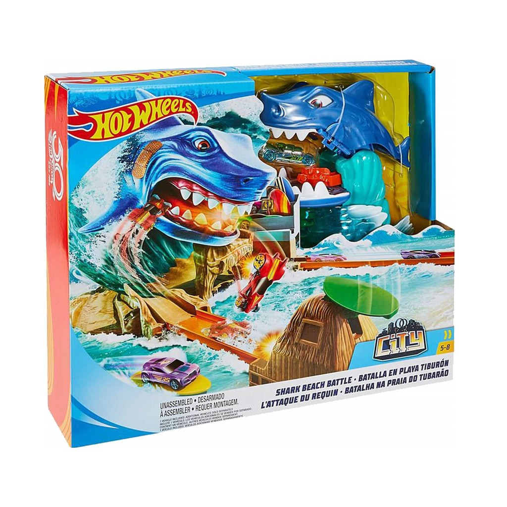 hot wheels shark beach battle