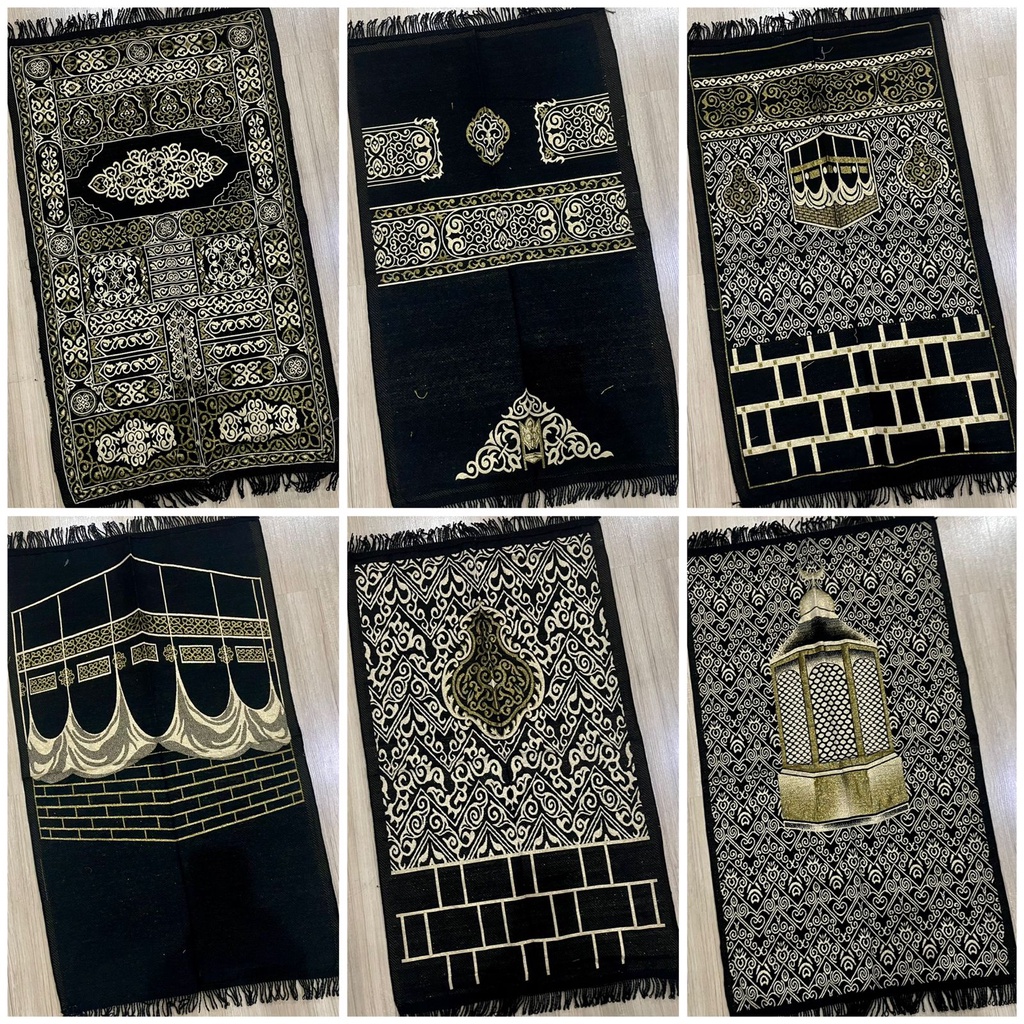 Paket Souvenir Sajadah Shenille Kiswah + Tasbih Sovenir Parcel Sajadah