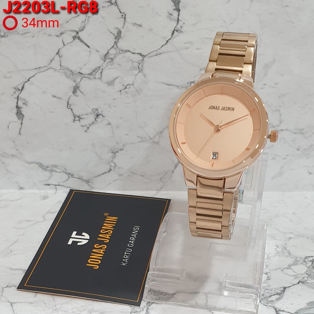 JAM TANGAN WANITA JONAS JASMIN TANGGAL AKTIF/ Jam Tangan Wanita Fashion Jonas Jasmin HL 9890 Tanggal Aktif / JAM TANGAN WANITA,JONAS JASMIN,Type=JJ2203,ORIGINAL.