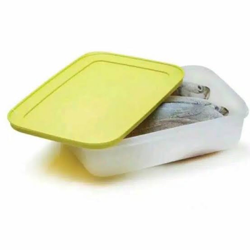 TUPPERWARE FREEZERMATE LOW 1L MERAH HIJAU | WADAH MAKANAN BEKU | TEMPAT PENYIMPANAN FREEZER