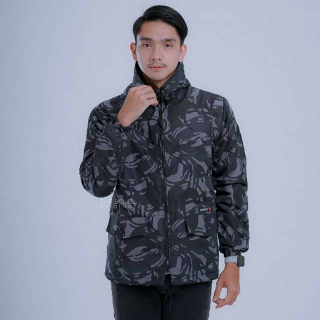 Jaket Running Parka Camo Loreng Army Parasut Despo Outdoor ORIGINAL