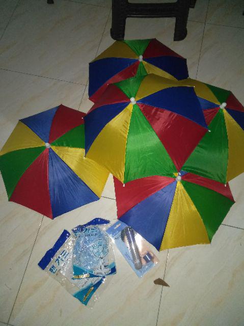 Topi Payung Headband Umbrella Hat Topi Mancing Golf Unik Outdoor