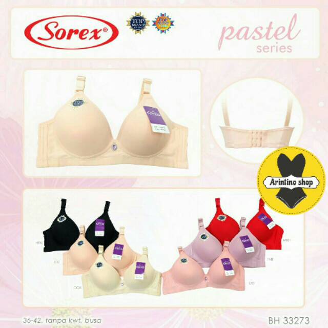 Bh Bra Sorex 18231 , 33273 (Cup B-C) Tekstur Motif | Busa Tipis Tanpa Kawat |jy